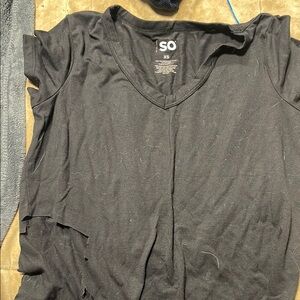 SO Black V-Neck Tee